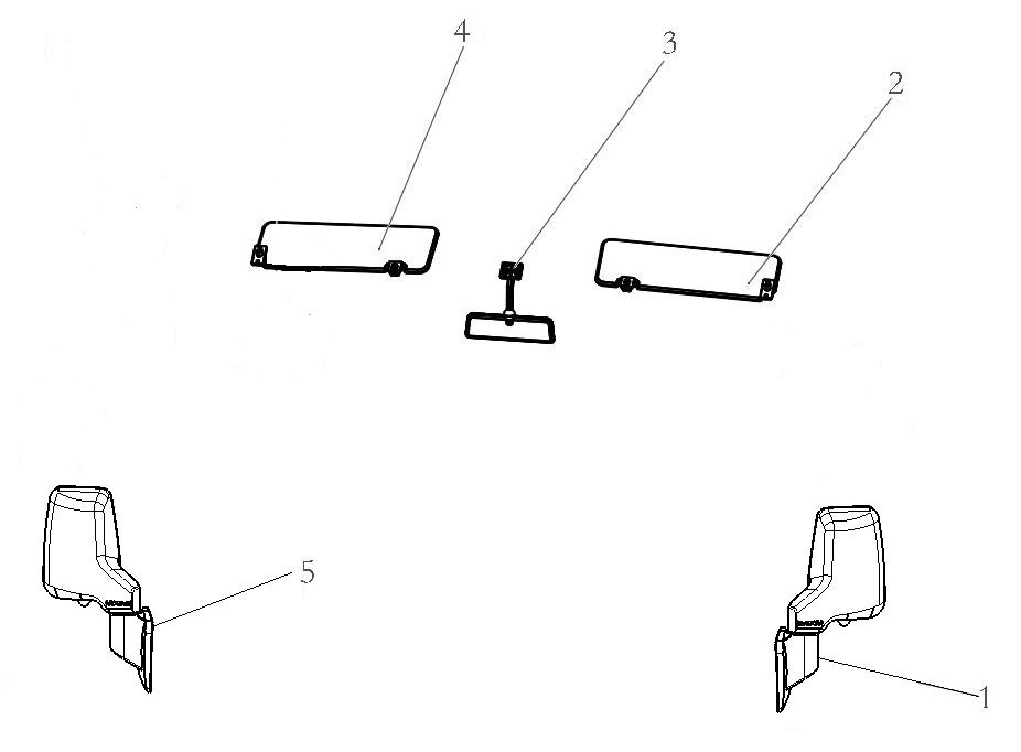 后视镜、遮阳板